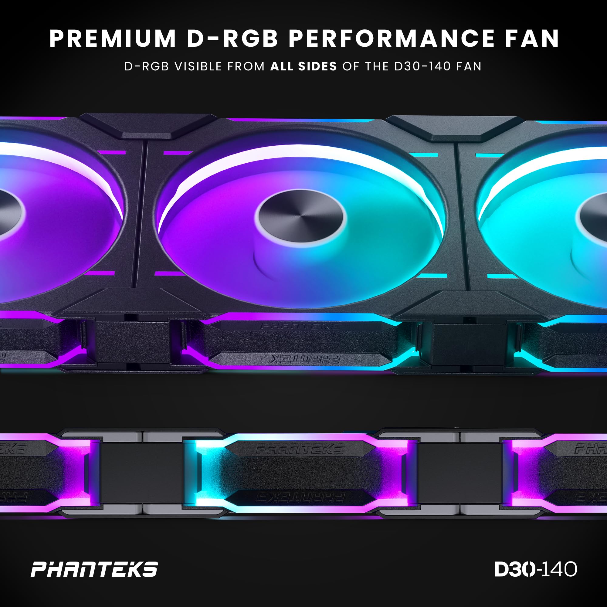 Amazon.com: Phanteks D30-140 DRGB PWM Fan 3Pack, Reverse Airflow